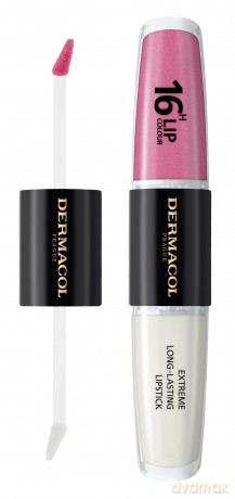 NEU Dermacol - 16-Hour Lip Colour, High Pigmentation Lip Gloss, Two-Phase Lip Gloss, Kiss-Proof Lip Make-up with Matte Finish and Shine, no. 15, Dazzling Diva