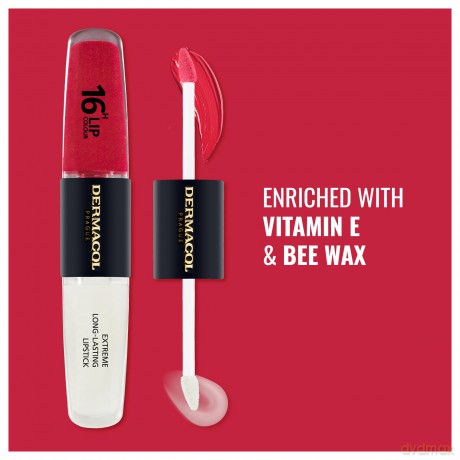 NEU Dermacol - 16-Hour Lip Colour, High Pigmentation Lip Gloss, Two-Phase Lip Gloss, Kiss-Proof Lip Make-up with Matte Finish and Shine, no. 20, Secret Lovespell