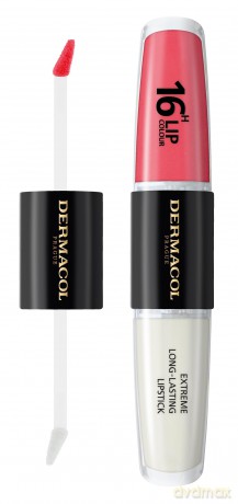 NEU Dermacol - 16-Hour Lip Colour, High Pigmentation Lip Gloss, Two-Phase Lip Gloss, Kiss-Proof Lip Make-up with Matte Finish and Shine, no. 26, Heroine Chic