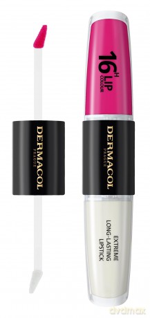 NEU Dermacol - 16-Hour Lip Colour, High Pigmentation Lip Gloss, Two-Phase Lip Gloss, Kiss-Proof Lip Make-up with Matte Finish and Shine, no. 8, Pink - Tastic