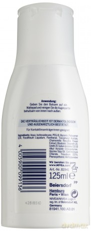 NIVEA Augen Make-Up Entferner für wasserfestes Make-Up, 125 ml Flasche