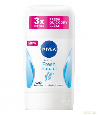 NIVEA stick women FRESH NATURAL, 48H Protection, PACK OF 2, 2 x 50ml Offers Freshness, Cleanliness, and Long-lasting Protection With a Gentle, Soft Texture and Avocado Oil-enriched Composition