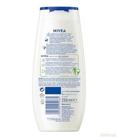 NIVEA Summer Happiness Orange Pflegedusche (250 ml), pH-hautneutrales Duschgel mit natürlichem Avocado-Öl, feuchtigkeitsspendende Cremedusche mit frischem Orangen-Duft