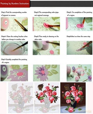No-brand Ölgemälde Malen nach Zahlen - Wiesenkaninchentier - DIY Malen nach Zahlen Kreative Geschenke für Erwachsene, Kinder und Anfänger auf Leinwand gezeichnet - 40x50cm (Mit Rahmen)