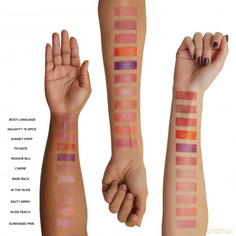 Nudestix Nudies Matte Cream Blush Stick 3-in-1 All Over Face Color - Blush Stick for Cheeks Eyes and Lips - Cream Blush for Cheeks w/Blending Brush (Moodie Blue)