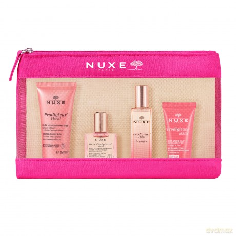 Nuxe Federmäppchen mit Blumen- und Ritualöl, 4 Produkte