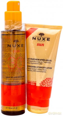 Nuxe Sun Sun Tanning Oil for Face and Body SPF50 150 ml + After Sun Freshening Milk 100 ml Free
