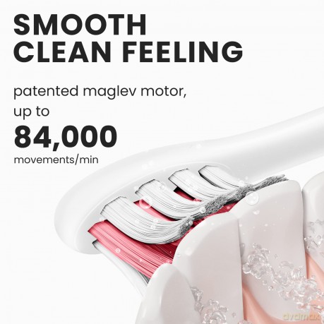 Oclean Air 2, Sonic, elektrische Schallzahnbürste, tragbares ultraleises Design, DuPont Bürstenkopfborsten, 2h-Schnellladung für 40-Tage-Nutzung, Wasserdicht nach IPX7 - rosa Rose