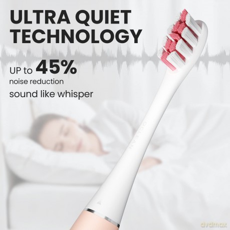 Oclean Air 2, Sonic, elektrische Schallzahnbürste, tragbares ultraleises Design, DuPont Bürstenkopfborsten, 2h-Schnellladung für 40-Tage-Nutzung, Wasserdicht nach IPX7 - rosa Rose