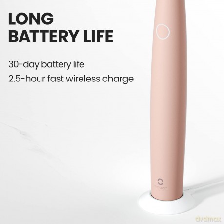 Oclean Air 2, Sonic, elektrische Schallzahnbürste, tragbares ultraleises Design, DuPont Bürstenkopfborsten, 2h-Schnellladung für 40-Tage-Nutzung, Wasserdicht nach IPX7 - rosa Rose