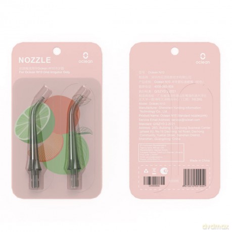 Oclean N10 Standard-Ersatzdüse, NUR für Munddusche W10, professionelle Munddusche (2er-Pack) - rosa