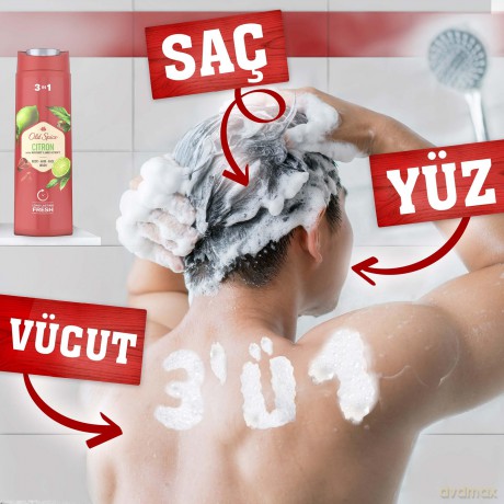Old Spice Citron Duschgel und Shampoo für Männer 400 ml