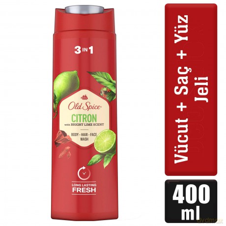 Old Spice Citron Duschgel und Shampoo für Männer 400 ml