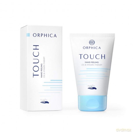 ORPHICA Touch Glättendes Handpeeling Moosbeere-Samen Sheabutter Mandelöl Avocadobutter Vitamine, Peeling gegen Rissige Hände, Feuchtigkeit-Scrub, Weiche Gepflegte Haut, Nagelpflege Handpflege 100ml