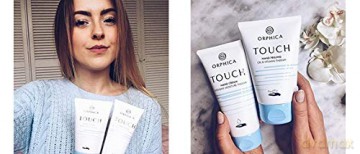 ORPHICA Touch Glättendes Handpeeling Moosbeere-Samen Sheabutter Mandelöl Avocadobutter Vitamine, Peeling gegen Rissige Hände, Feuchtigkeit-Scrub, Weiche Gepflegte Haut, Nagelpflege Handpflege 100ml