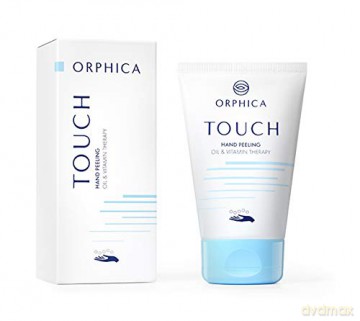 ORPHICA Touch Glättendes Handpeeling Moosbeere-Samen Sheabutter Mandelöl Avocadobutter Vitamine, Peeling gegen Rissige Hände, Feuchtigkeit-Scrub, Weiche Gepflegte Haut, Nagelpflege Handpflege 100ml