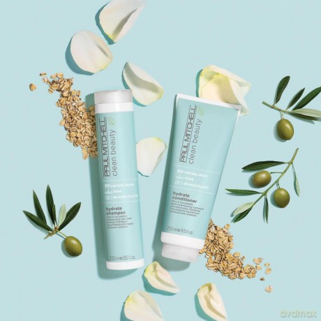 Paul Mitchell Clean Beauty Hydrate Conditioner - Haar-Spülung mit Oliven-Öl, reichhaltige Pflege und Reparatur für trockenes Haar - 250 ml