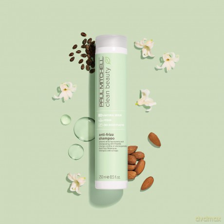Paul Mitchell Clean Beauty Smooth Anti-Frizz Shampoo - Vegane Haar-Wäsche Für Geschädigtes Haar, Haarpflege Mit Mandel-Öl - 250ml