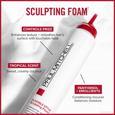 Paul Mitchell Sculpting Foam - Schaum-Festiger für Volumen und Styling, Haarschaum-Pflege für einen perfekten Look, 59 ml