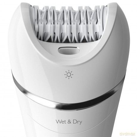 Philips Epilierer Series 8000, kabelloser Nass- und Trockenepilierer für Beine und Körper, Haarentfernungsgerät für Frauen, mit Schutzkappen für empfindliche Bereiche und Aufsätzen für optimalen Hautkontakt, Modell BRE700/00