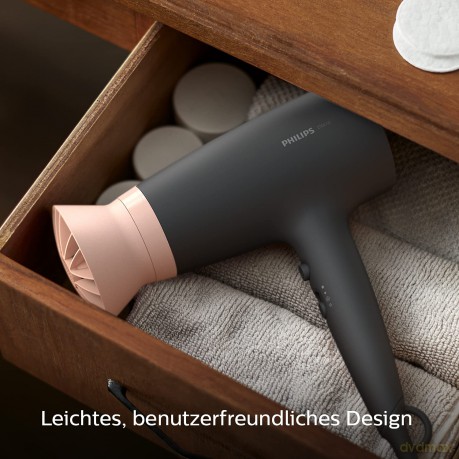 Philips Series 3000 Haartrockner mit ThermoProtect Aufsatz - 2100W, Ionisierungsfunktion, 6 Hitze- und Geschwindigkeitsstufen (Modell BHD350/10)