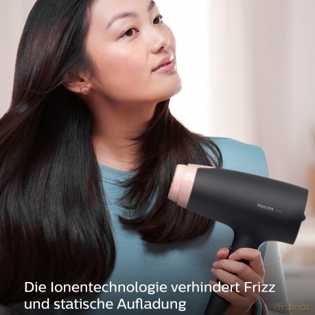 Philips Series 3000 Haartrockner mit ThermoProtect Aufsatz - 2100W, Ionisierungsfunktion, 6 Hitze- und Geschwindigkeitsstufen (Modell BHD350/10)