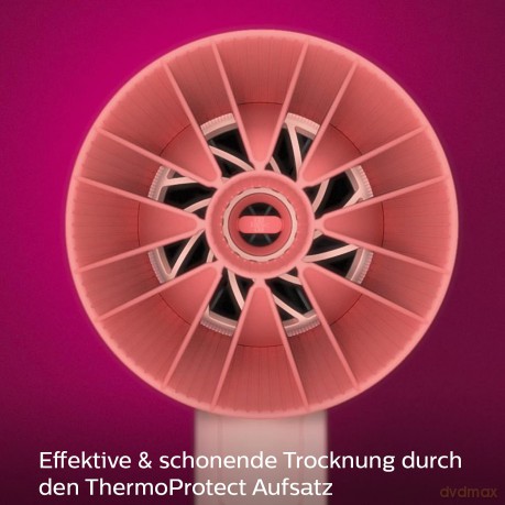 Philips Series 3000 Haartrockner mit ThermoProtect Aufsatz - 2100W, Ionisierungsfunktion, 6 Hitze- und Geschwindigkeitsstufen (Modell BHD350/10)
