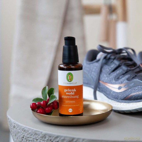 PRIMAVERA Aktivwohl Gelenkwohl Einreibung bio 10 x 50 ml - lindernder Effekt bei einer Gelenkmassage - Aromatherapie - aktivierend, mobilisierend - vegan