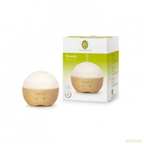 PRIMAVERA Aroma Vernebler Woody - elektrische Duftlampe, Diffuser, Raumduft - Aromatherapie - 4 Betriebsmodi im Dauer- und Intervallbetrieb