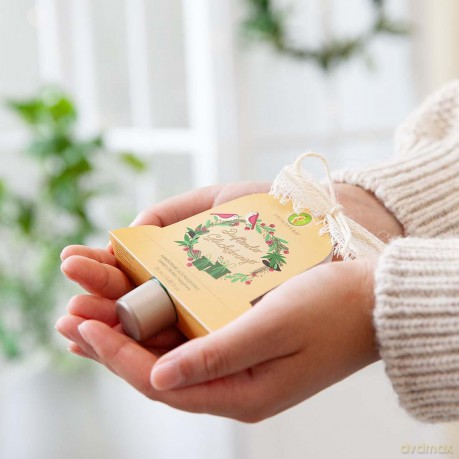 PRIMAVERA Geschenkanhänger Glücksbringer - Geschenkanhänger mit Mini Handcreme - Zitrone und Tonka - Naturkosmetik - vegan