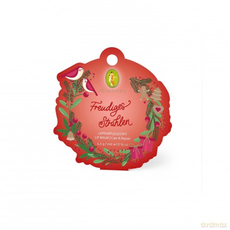 PRIMAVERA Geschenkanhänger Strahlen - Geschenkanhänger mit Lippenpflegestift - Zitrone und Litsea - Naturkosmetik - vegan