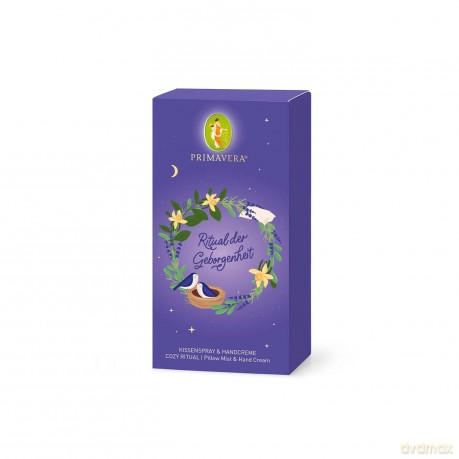 PRIMAVERA Geschenkset Geborgenheit - Schlafwohl Kissenspray bio und Pure Entspannung Handcreme - Lavendel, Vanille - Aromatherapie, Naturkosmetik - vegan