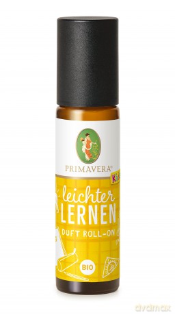 PRIMAVERA Kids Duft Roll-On Leichter lernen bio 10 ml - Aromaöl, Duftöl, Aromatherapie für unterwegs - konzentrationsfördernd, motivierend - vegan