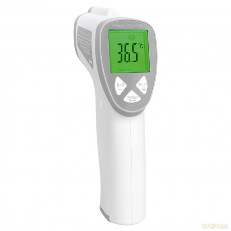 ProfiCare PC-FT 3094 Fieberthermometer kontaktlos, Stirnthermometer, Infrarot -Thermometer, für Babys, Kinder und Erwachsene mit 3-Farben LCD-Fieberampel inkl. Fieberalarm, hoher Messbereich, weiß