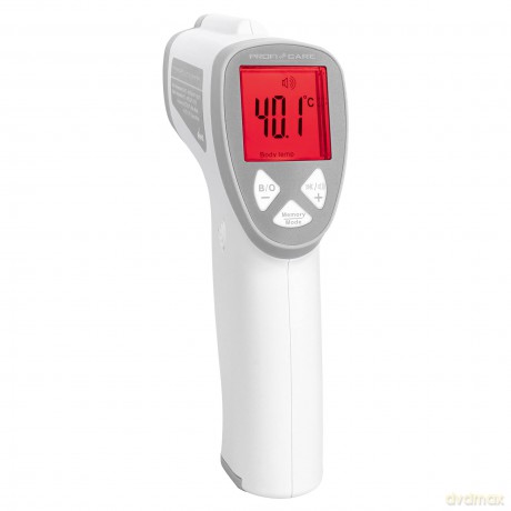 ProfiCare PC-FT 3094 Fieberthermometer kontaktlos, Stirnthermometer, Infrarot -Thermometer, für Babys, Kinder und Erwachsene mit 3-Farben LCD-Fieberampel inkl. Fieberalarm, hoher Messbereich, weiß
