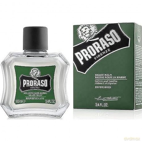 Proraso Bart-Balsam GREEN Refreshing - Klassiker mit Menthol und Eukalyptus - für normale Haut, 100 ml