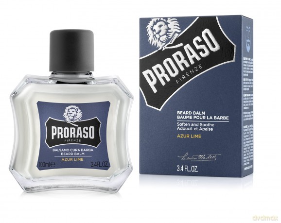 Proraso Beard Balm Azur Lime, 100 ml, duftender Bart Balsam schützt und pflegt den Bart und hilft, Juckreiz und Irritationen zu lindern, Made in Italy