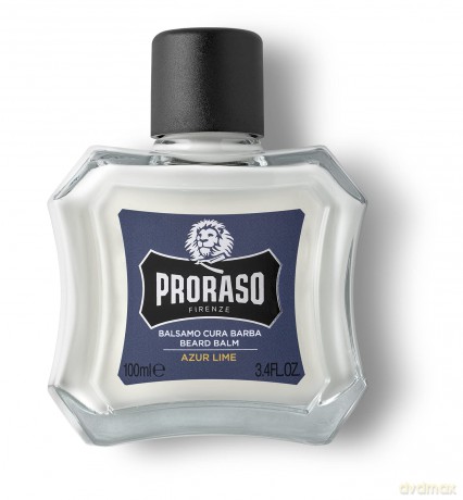 Proraso Beard Balm Azur Lime, 100 ml, duftender Bart Balsam schützt und pflegt den Bart und hilft, Juckreiz und Irritationen zu lindern, Made in Italy