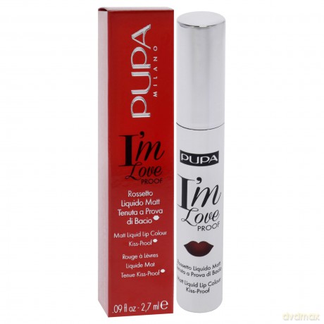 Pupa Milano I Am Love Proof Matt Lippenstift 010 Fire Red für Damen, 0,09 oz, 1 Stück