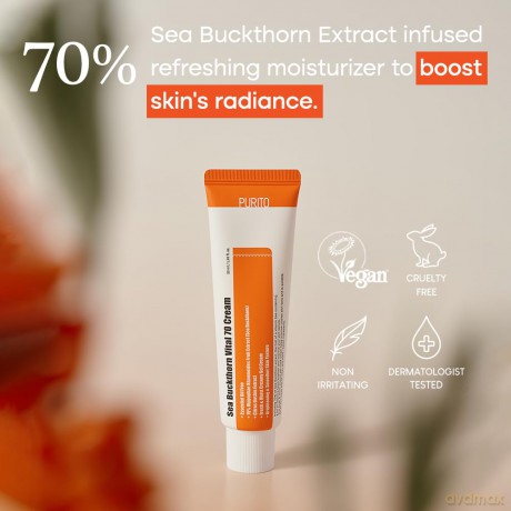 PURITO ÄTHERISCHES ÖL-FREI Sanddorn Vital 70 Creme 50ml 1.7 fl.oz