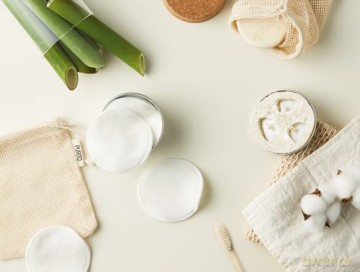 PURITO Innere grüne wiederverwendbare Baumwollrunden 10pads mit Netzbeutel, Mehrzweck, Reinigungspad, vegan, tierversuchsfrei, Peeling, koreanische Hautpflegeprodukte