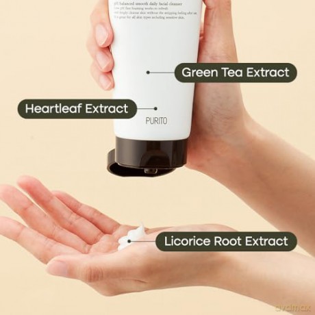 PURITO| From Green Deep Foaming Cleanser 150 ml/5,07 fl.oz, pH 5,5, pflanzliche, natürliche Inhaltsstoffe, tierversuchsfrei, vegan