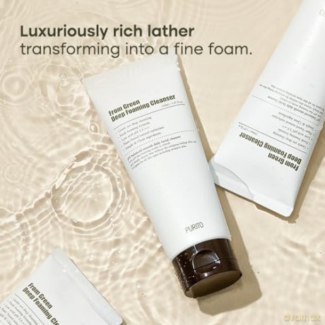 PURITO| From Green Deep Foaming Cleanser 150 ml/5,07 fl.oz, pH 5,5, pflanzliche, natürliche Inhaltsstoffe, tierversuchsfrei, vegan