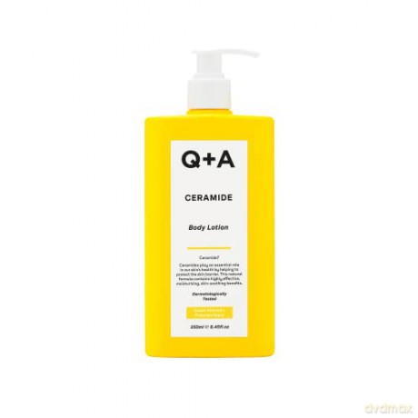 Q+A Ceramid Körperlotion, enthält Squalan, Ananas-Ceramide und einen schützenden Zuckerkomplex für ultimative Pflege und Tiefenfeuchtigkeit, 250ml