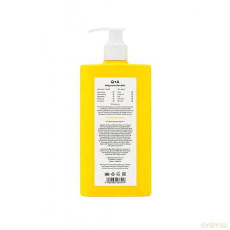 Q+A Ceramid Körperlotion, enthält Squalan, Ananas-Ceramide und einen schützenden Zuckerkomplex für ultimative Pflege und Tiefenfeuchtigkeit, 250ml