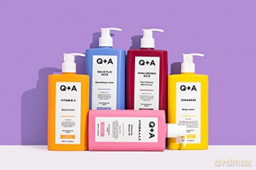 Q+A Ceramid Körperlotion, enthält Squalan, Ananas-Ceramide und einen schützenden Zuckerkomplex für ultimative Pflege und Tiefenfeuchtigkeit, 250ml