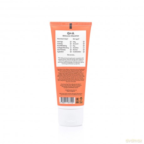 Q+A Ingwer-Feuchtigkeitscreme für jeden Tag. Eine beruhigende Feuchtigkeitscreme fürs Gesicht mit Antioxidantien. 75 ml
