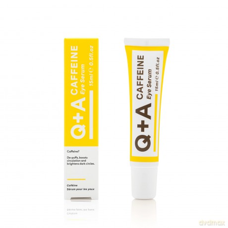 Q+A Koffein Augenserum. Ein Augenserum, das die Blutzirkulation anregt und Schwellungen unter den Augen verringert. 15 ml