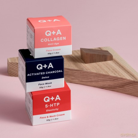 Q+A Kollagen Gesichtscreme. Eine für Vegetarier geeignete, aus Meeresalgen gewonnene Kollagen-Creme für alternde Haut. 50 g