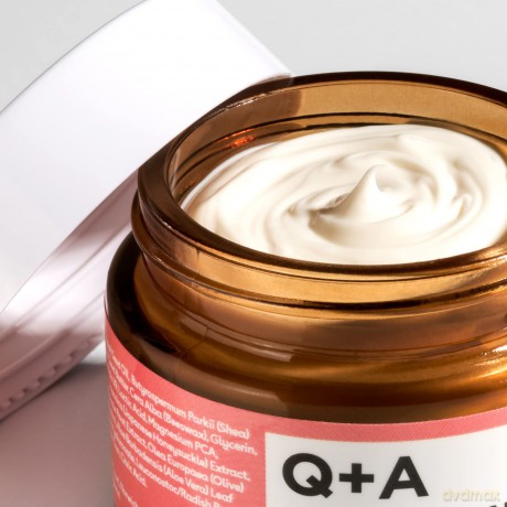 Q+A Kollagen Gesichtscreme. Eine für Vegetarier geeignete, aus Meeresalgen gewonnene Kollagen-Creme für alternde Haut. 50 g